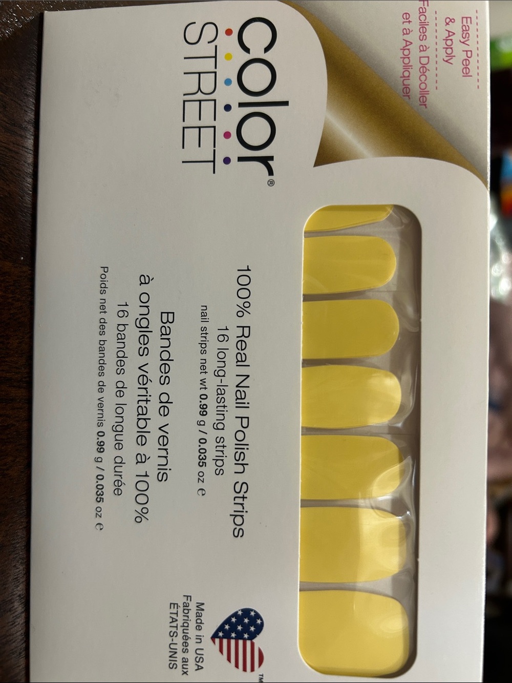 Color Street Yellow Belgian Buttercup Nail Polish Strips